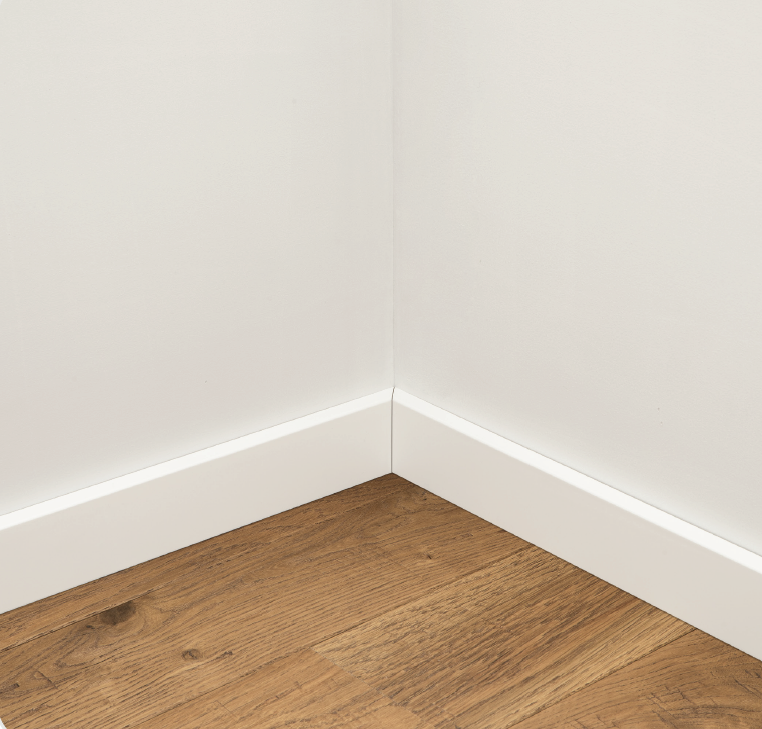 battiscopa squadrato mdf laccato ral 9010 50x12