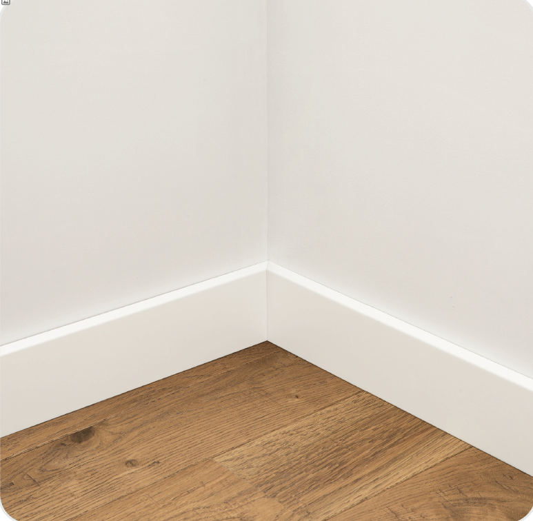 battiscopa squadrato mdf laccato bianco 70x12