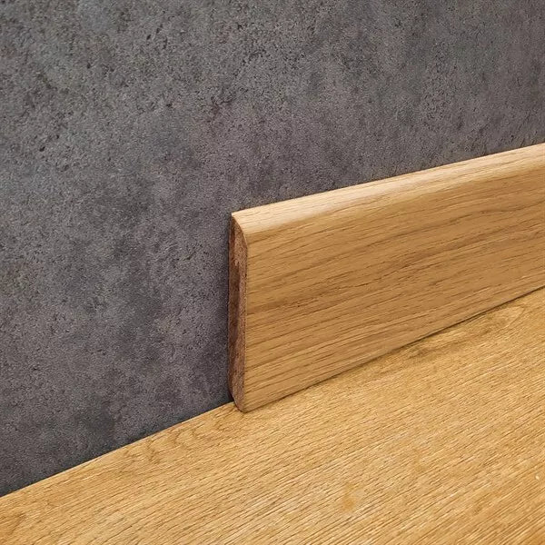 battiscopa stondato impiallacciato rovere grezzo 80x13