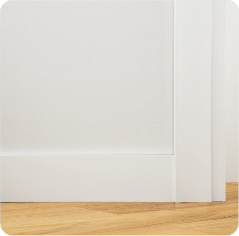 battiscopa squadrato mdf laccato bianco 100x12